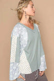 POL Lace Floral Round Neck Knit Top - Trendsi - Flyclothing LLC