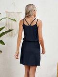 Eyelet Scoop Neck Sleeveless Dress - Trendsi - Flyclothing LLC