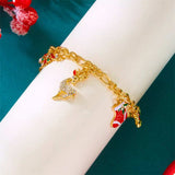 Christmas 18K Gold-Plated Charm Bracelet - Trendsi - Flyclothing LLC