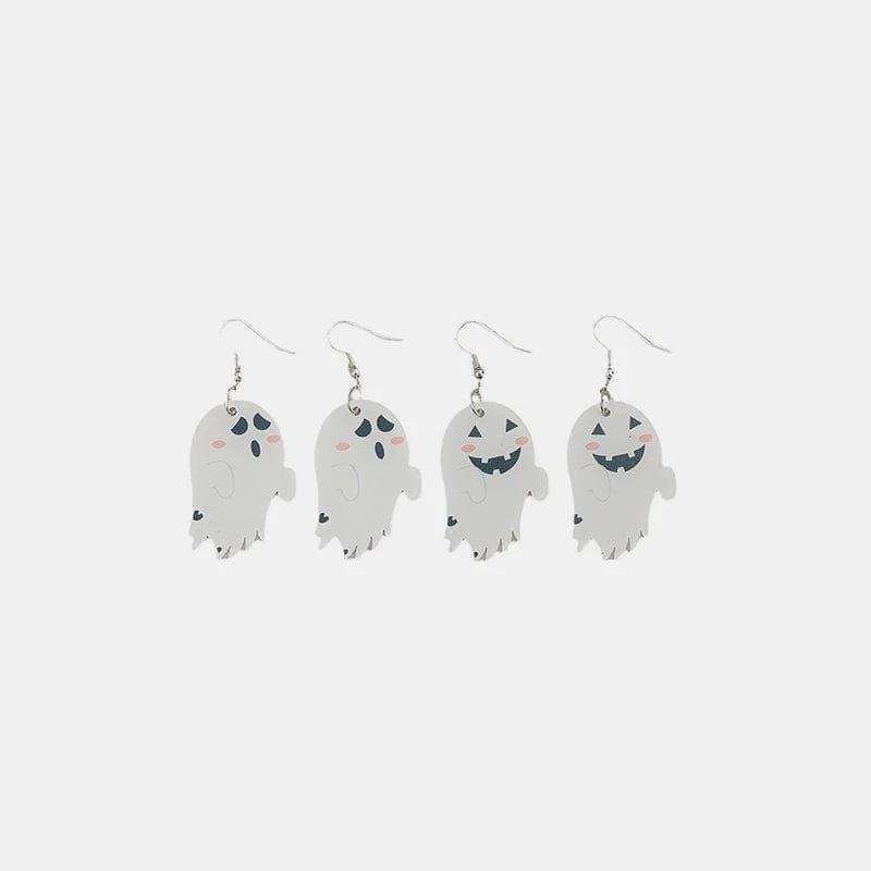 2 Piece Alloy Acrylic Ghost Dangle Earrings - Trendsi - Flyclothing LLC