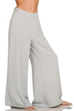 Zenana Relaxed Fit Elastic Waisted Wide Leg Pants - Trendsi - Flyclothing LLC