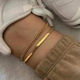 18K Gold-Plated Ankle Bracelet - Trendsi - Flyclothing LLC