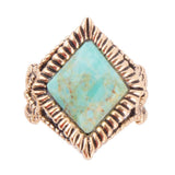 Diamond Days Blue Turquoise and Golden Ring - Barse Jewelry - Flyclothing LLC