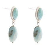 Dolce Blue Larimar and Sterling Silver Drop Earrings - Barse Jewelry - Flyclothing LLC