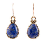 Dreamy Drop Blue Lapis and Golden Earrings - Barse Jewelry - Flyclothing LLC