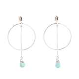 Sterling Silver and Blue Turquoise Drop a Line Earrings - Barse Jewelry - Flyclothing LLC