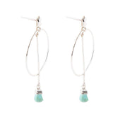 Sterling Silver and Blue Turquoise Drop a Line Earrings - Barse Jewelry - Flyclothing LLC