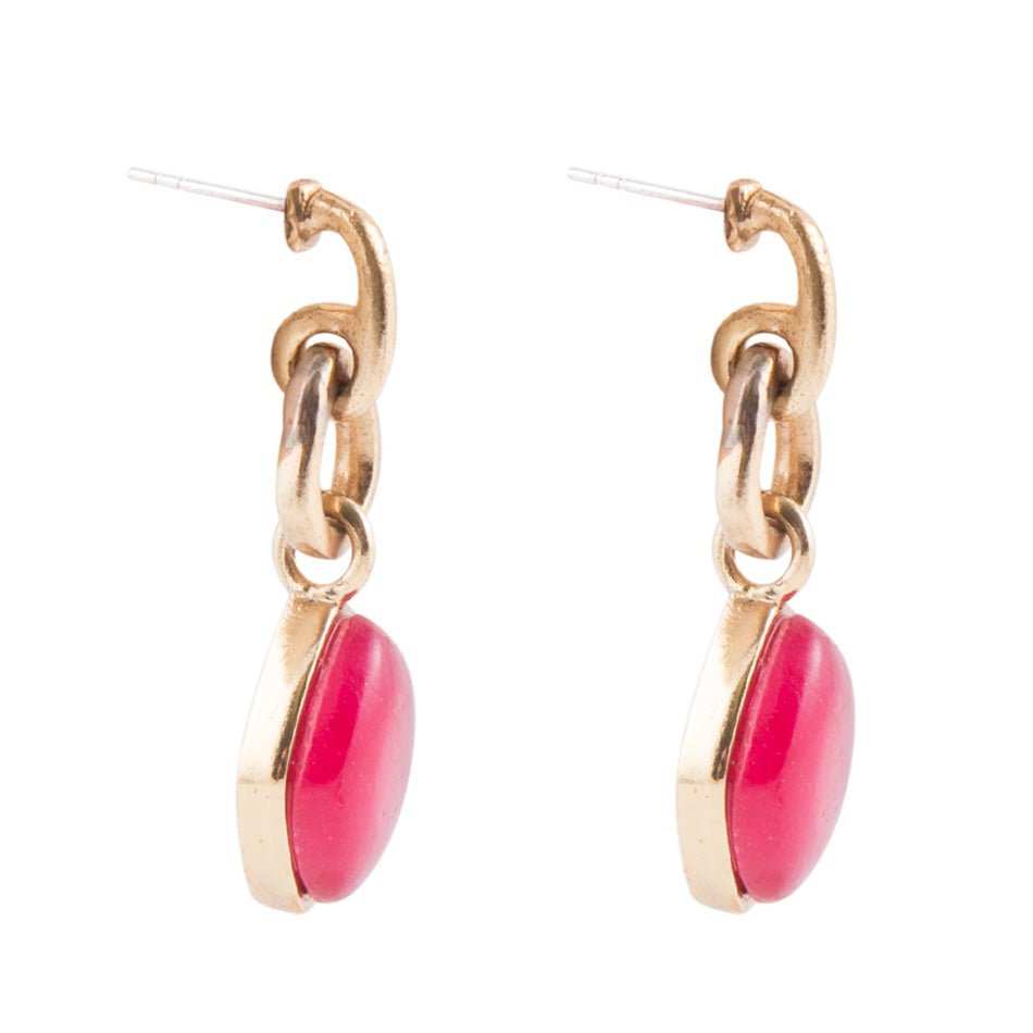 Drop Post Bordeaux Quartz Earrings - Barse Jewelry - Flyclothing LLC