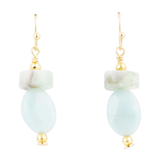 Drops of Blue Amazonite Drop Earrings - Barse Jewelry - Flyclothing LLC