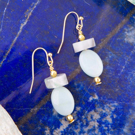 Drops of Blue Amazonite Drop Earrings - Barse Jewelry - Flyclothing LLC