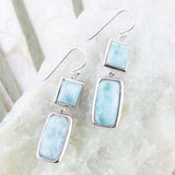 Drops of Blue Larimar Sterling Silver Earrings - Barse Jewelry - Flyclothing LLC