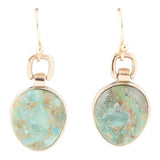 Drops of Blue Turquoise Golden Bronze Drop Earrings - Barse Jewelry - Flyclothing LLC