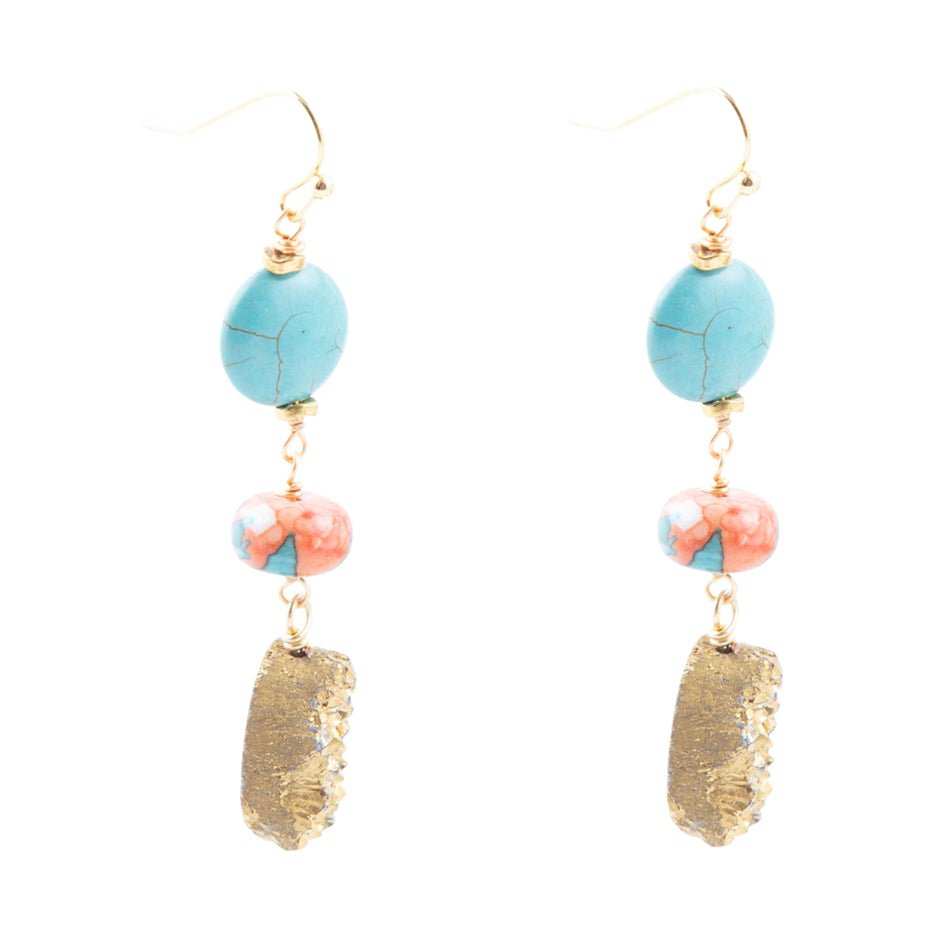 Druzy Drops Earrings - Barse Jewelry - Flyclothing LLC