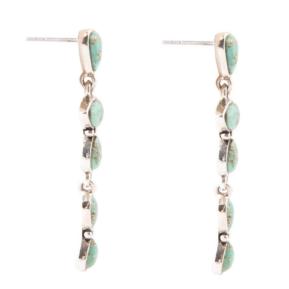 Durango Blue Turquoise and Sterling Silver Linear Post Earrings - Barse Jewelry - Flyclothing LLC