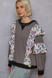 POL Round Neck Sweater with Floral Ruffle Detail - Trendsi - Flyclothing LLC