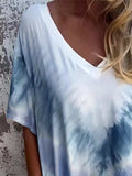 Full Size Pocketed Tie-Dye Short Sleeve Dress - Trendsi - Flyclothing LLC