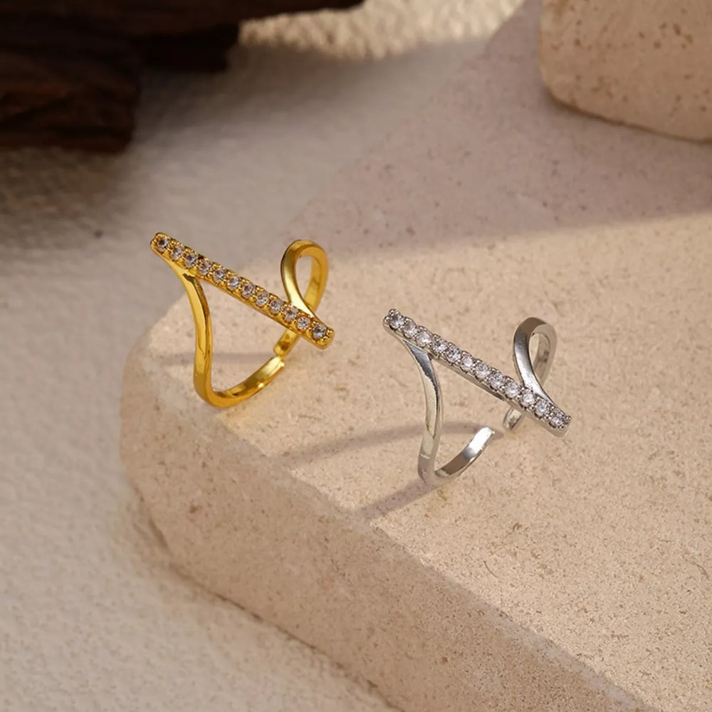 Irregular Rhinestone Ring - Trendsi - Flyclothing LLC