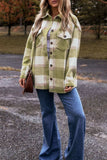 Pocketed Plaid Collared Neck Shacket - Trendsi - Flyclothing LLC