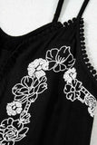 Floral Ruffled Hem Embroidery Cami - Trendsi - Flyclothing LLC