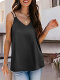 V-Neck Double Spaghetti Straps Cami - Trendsi - Flyclothing LLC