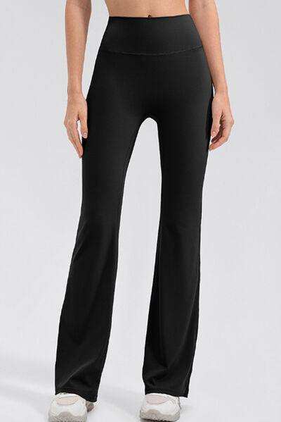 High Waist Straight Active Pants - Trendsi - Flyclothing LLC
