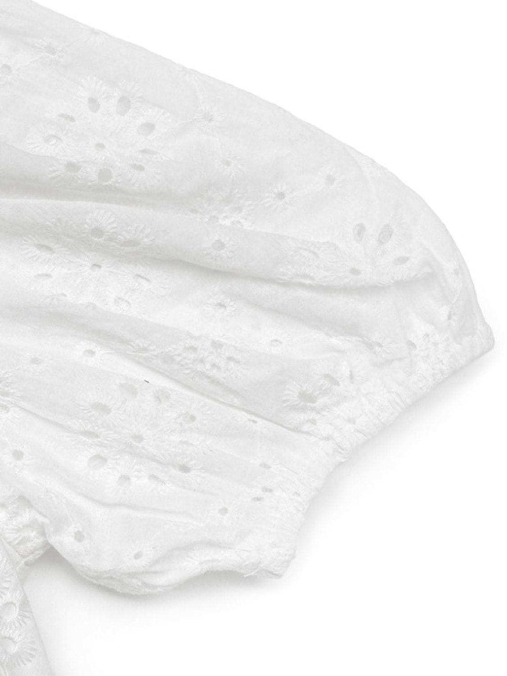 Perfee Tied Eyelet Short Sleeve Bodysuit - Trendsi - Flyclothing LLC