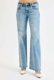 RISEN Full Size Low Rise Ankle Boyfriend Distressed Jeans Plus Size - Trendsi - Flyclothing LLC