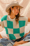 SO ME Check Plaid Casual Sweater Top - Trendsi - Flyclothing LLC
