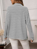 Striped Button Up Long Sleeve Shirt - Trendsi - Flyclothing LLC