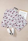 Printed Long Sleeve Top and Drawstring Pants Lounge Set - Trendsi - Flyclothing LLC