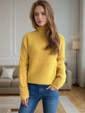 Turtleneck Long Sleeve Sweater - Trendsi - Flyclothing LLC