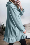 Drawstring Ruffled Dropped Shoulder Long Sleeve Hoodie - Trendsi - Flyclothing LLC