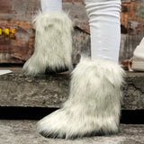 Faux Fur Winter Boots - Trendsi - Flyclothing LLC