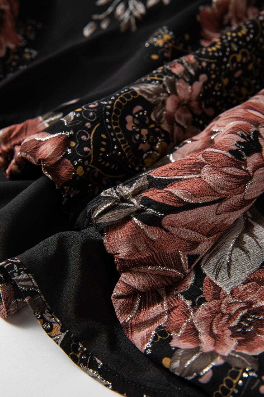 Printed Surplice Long Sleeve Blouse - Trendsi - Flyclothing LLC