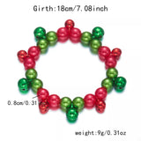 Christmas Holiday Beaded Bell Bracelet - Trendsi - Flyclothing LLC