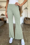 Ribbed High Waist Flare Pants - Trendsi - Flyclothing LLC
