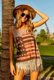 BiBi American Flag Print Knit Sleeveless Top - Trendsi - Flyclothing LLC