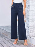High Waist Wide Leg Pants - Trendsi - Flyclothing LLC