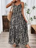Printed Scoop Neck Maxi Cami Dress - Trendsi - Flyclothing LLC