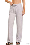 Zenana Ribbed Drawstring Lounge Pants - Trendsi - Flyclothing LLC