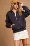 Umgee Zip-Up Fleece Hooded Jacket - Trendsi - Flyclothing LLC
