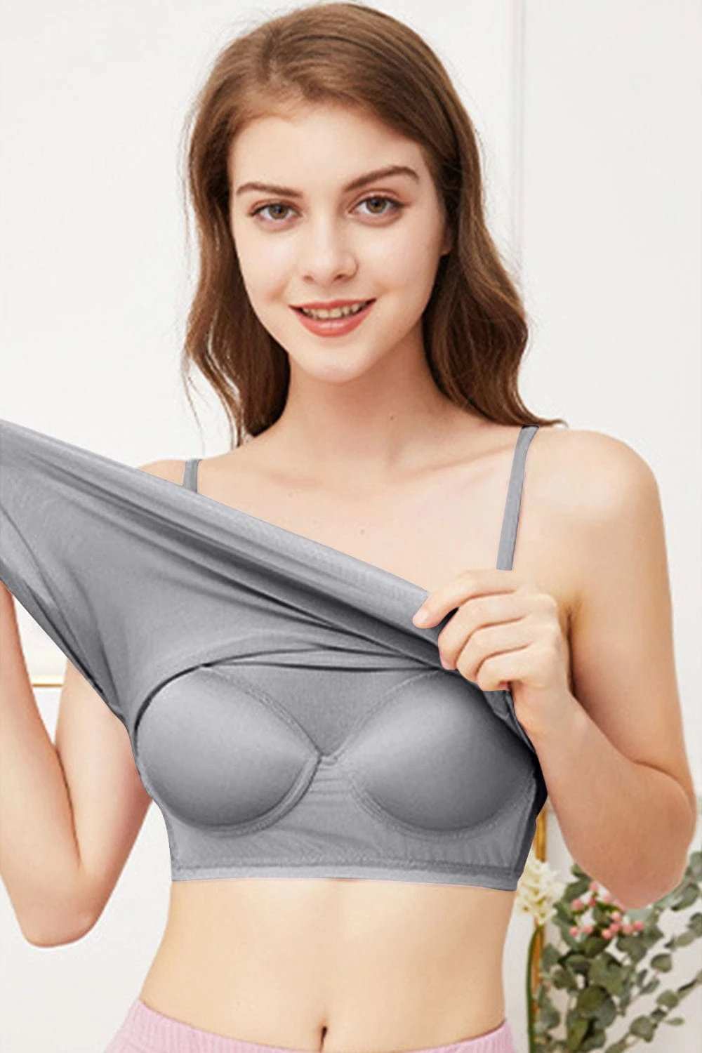 Scoop Neck Cami with Bra - Trendsi - Flyclothing LLC