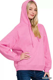 Zenana Drawstring Relaxed Fit Fleece Hoodie - Trendsi - Flyclothing LLC