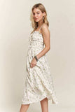 ADORA Smocked Floral Sweetheart Neck Cami Dress - Trendsi - Flyclothing LLC