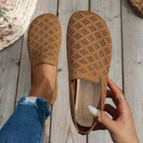 Mesh Round Toe Flat Slip-Ons - Trendsi - Flyclothing LLC