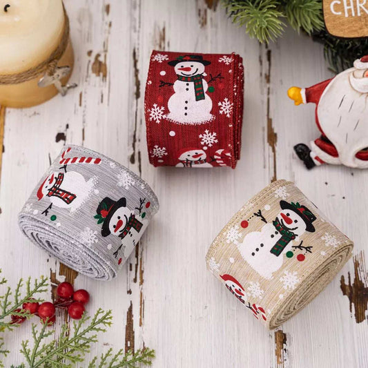 Christmas Snowman Decorative Ribbon - Trendsi - Flyclothing LLC