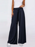 Tied Wide Leg Pants with Pockets - Trendsi - Flyclothing LLC