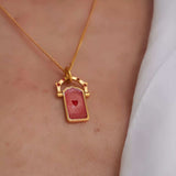 18K Gold-Plated Titanium Steel Pendant Necklace - Trendsi - Flyclothing LLC