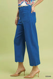 Umgee Scallop Hem Wide Leg Pants - Trendsi - Flyclothing LLC