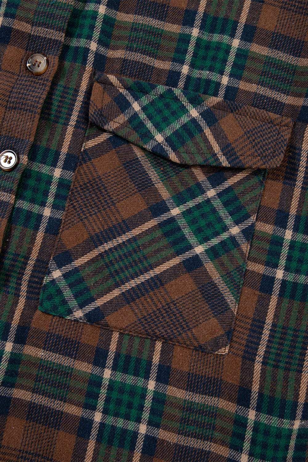 Plaid Button Up Long Sleeve Jacket - Trendsi - Flyclothing LLC